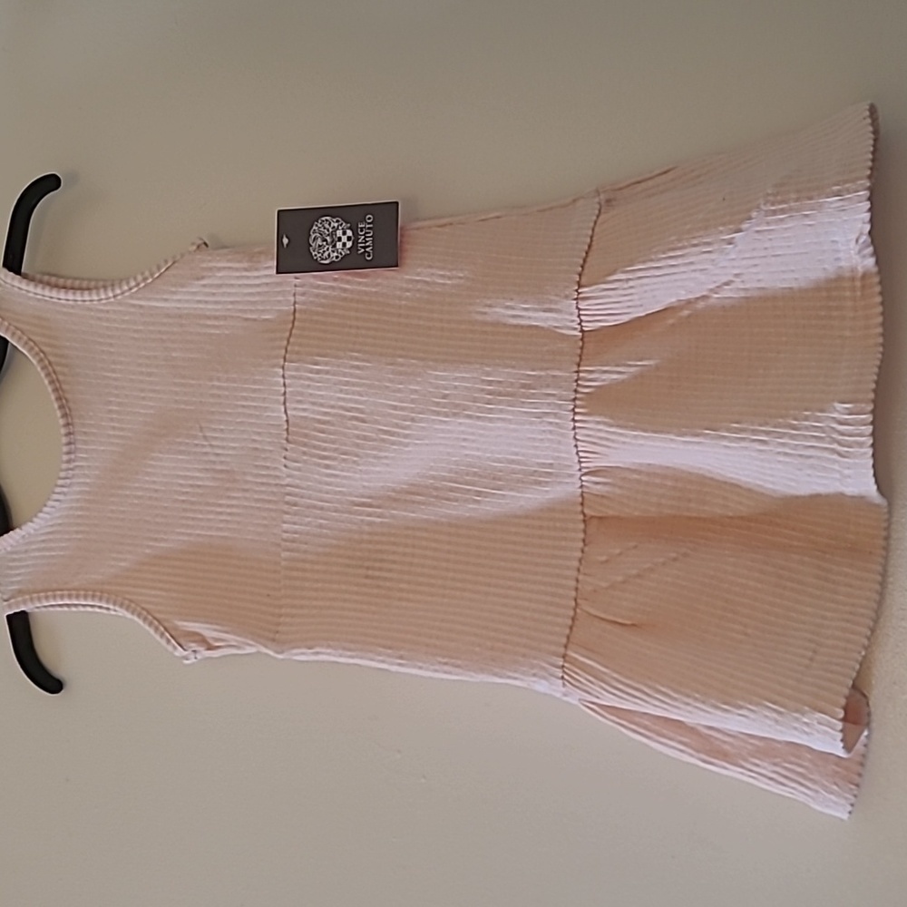Vince Camuto Girl Dress, Pink & White stripes, Size 7 - Picture 3 of 6